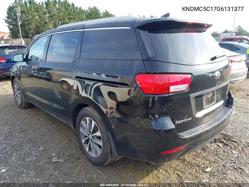 2016 Kia Sedona Sx VIN: KNDMC5C17G6131377 Lot: 45552559