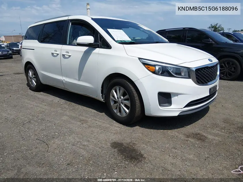 2016 Kia Sedona Lx VIN: KNDMB5C15G6188096 Lot: 45589789