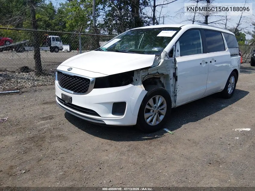 2016 Kia Sedona Lx VIN: KNDMB5C15G6188096 Lot: 45589789