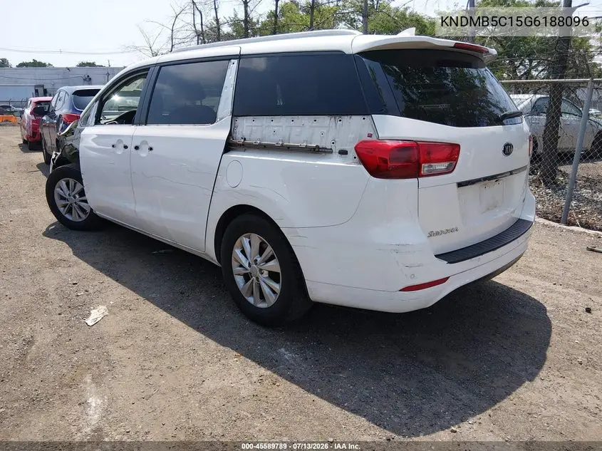 2016 Kia Sedona Lx VIN: KNDMB5C15G6188096 Lot: 45589789