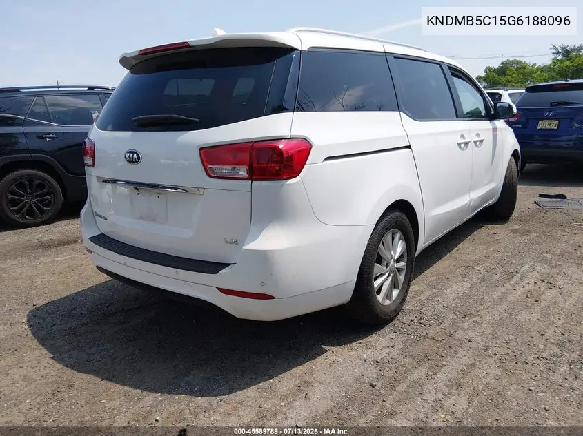 2016 Kia Sedona Lx VIN: KNDMB5C15G6188096 Lot: 45589789