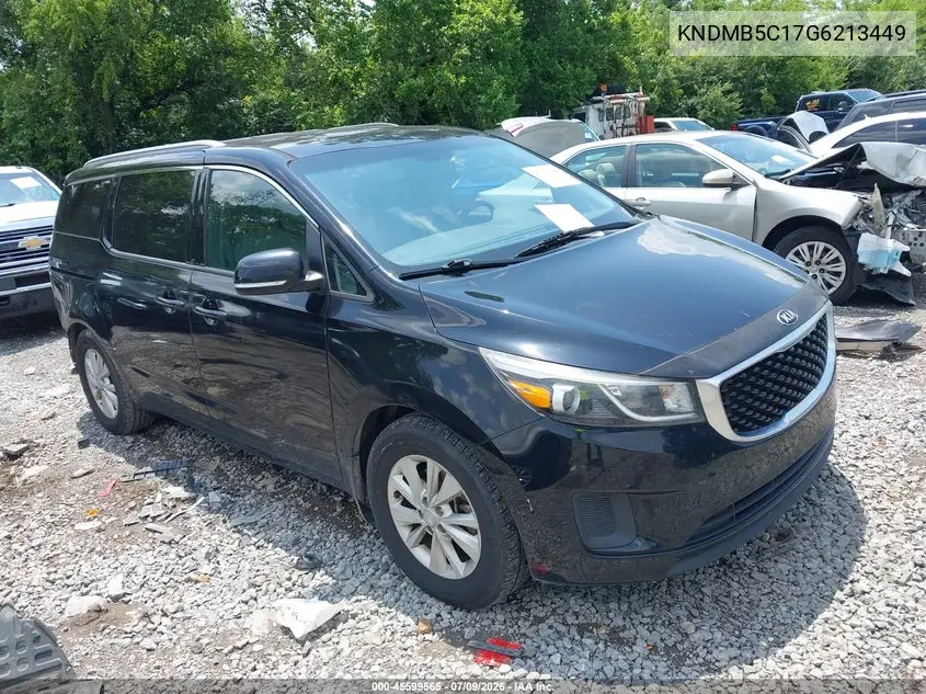 2016 Kia Sedona Lx VIN: KNDMB5C17G6213449 Lot: 45599565