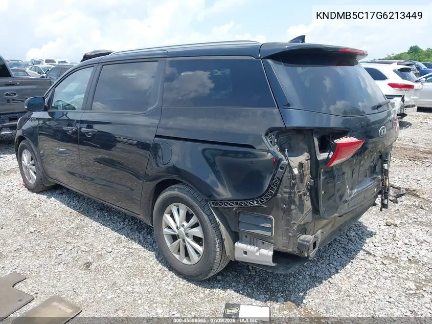2016 Kia Sedona Lx VIN: KNDMB5C17G6213449 Lot: 45599565