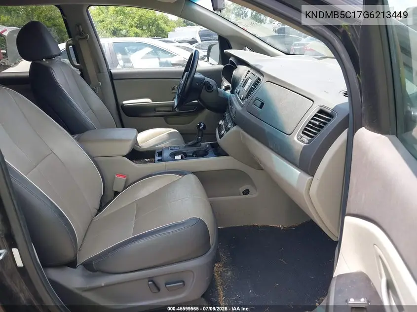 2016 Kia Sedona Lx VIN: KNDMB5C17G6213449 Lot: 45599565