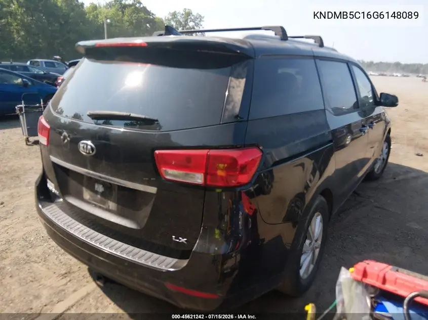 2016 Kia Sedona Lx VIN: KNDMB5C16G6148089 Lot: 45621242