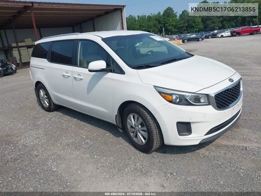 2016 Kia Sedona Lx VIN: KNDMB5C17G6213855 Lot: 45623824