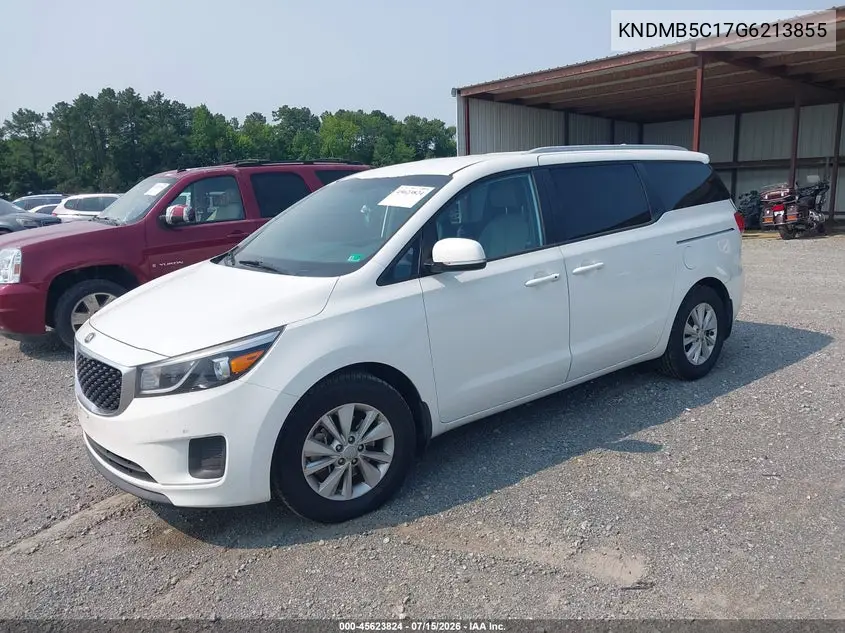 2016 Kia Sedona Lx VIN: KNDMB5C17G6213855 Lot: 45623824