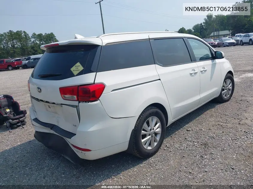 2016 Kia Sedona Lx VIN: KNDMB5C17G6213855 Lot: 45623824
