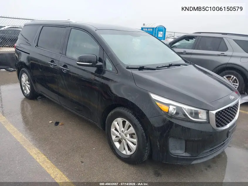 2016 Kia Sedona Lx VIN: KNDMB5C10G6150579 Lot: 45632057