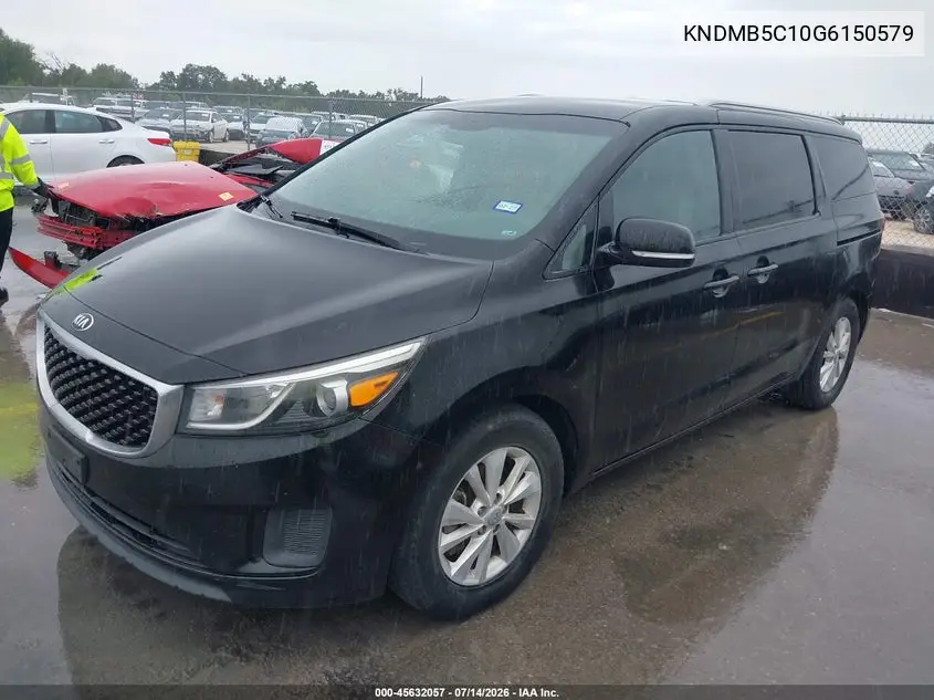 2016 Kia Sedona Lx VIN: KNDMB5C10G6150579 Lot: 45632057