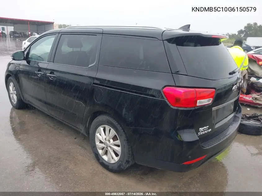 2016 Kia Sedona Lx VIN: KNDMB5C10G6150579 Lot: 45632057