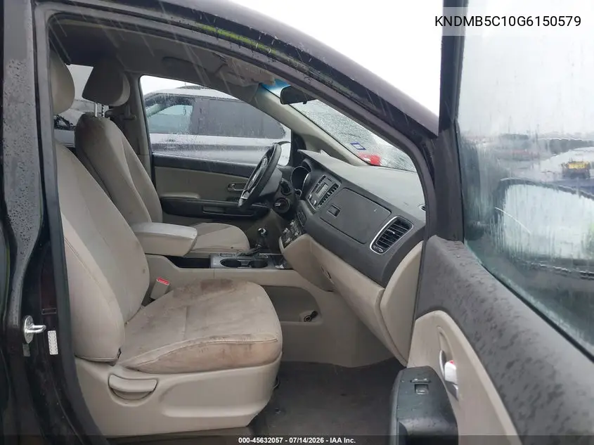 2016 Kia Sedona Lx VIN: KNDMB5C10G6150579 Lot: 45632057