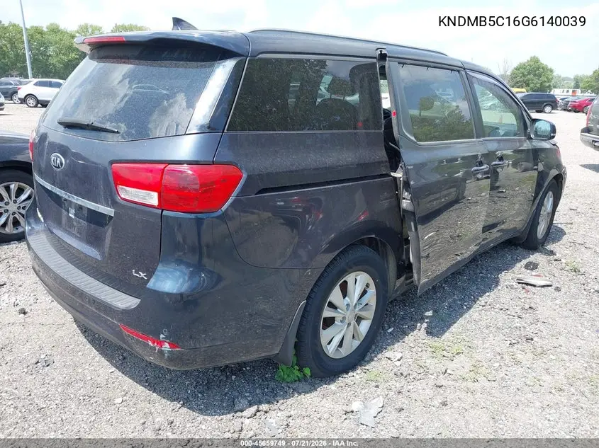 2016 Kia Sedona Lx VIN: KNDMB5C16G6140039 Lot: 45659749