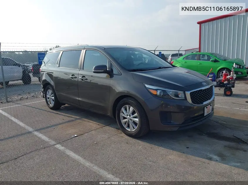 2016 Kia Sedona Lx VIN: KNDMB5C11G6165897 Lot: 45670085