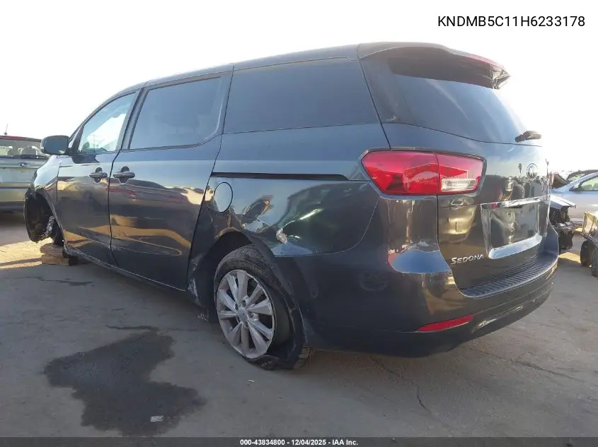 KNDMB5C11H6233178 2017 Kia Sedona Lx