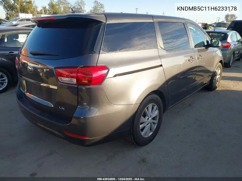 KNDMB5C11H6233178 2017 Kia Sedona Lx
