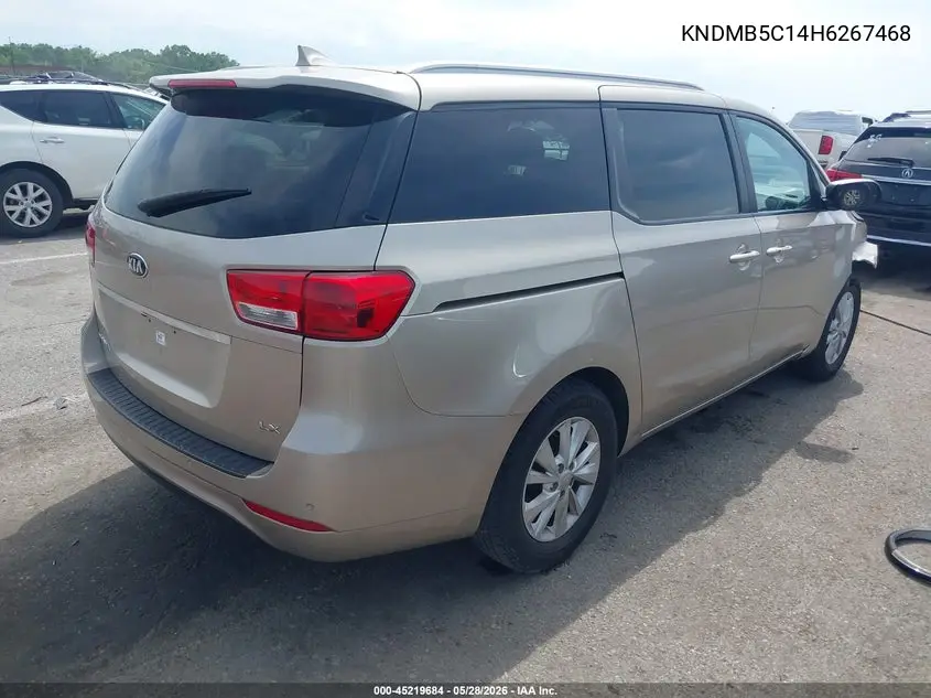 2017 Kia Sedona Lx VIN: KNDMB5C14H6267468 Lot: 45219684