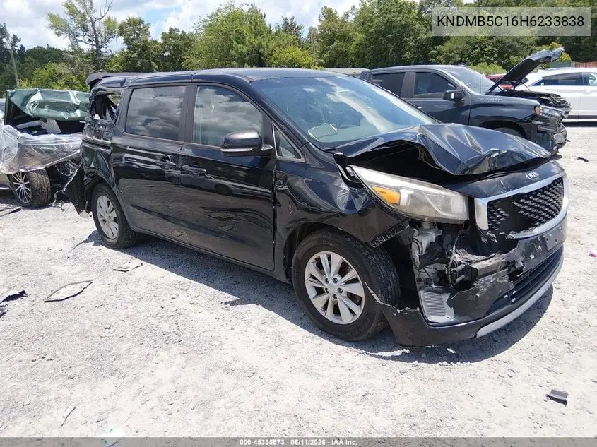 2017 Kia Sedona Lx VIN: KNDMB5C16H6233838 Lot: 45335573