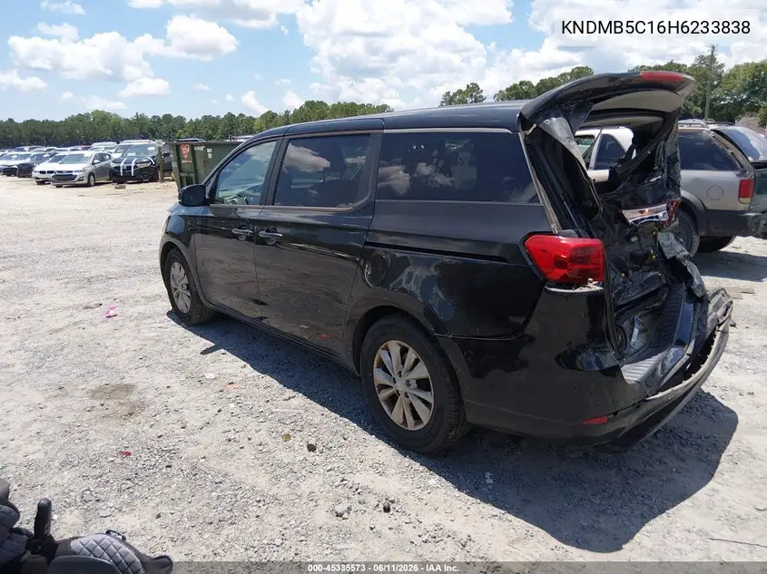 2017 Kia Sedona Lx VIN: KNDMB5C16H6233838 Lot: 45335573