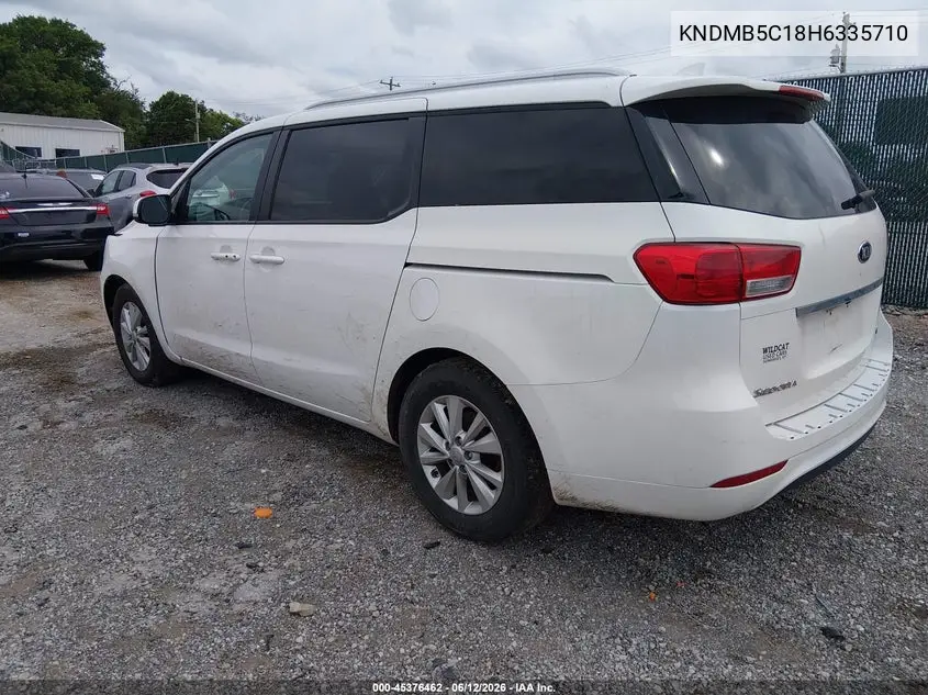 2017 Kia Sedona Lx VIN: KNDMB5C18H6335710 Lot: 45376462