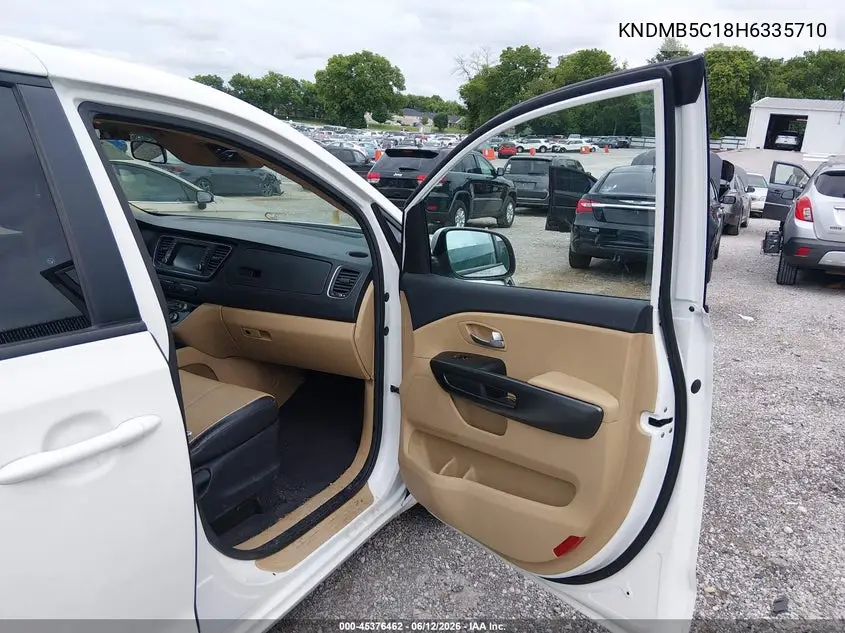 2017 Kia Sedona Lx VIN: KNDMB5C18H6335710 Lot: 45376462