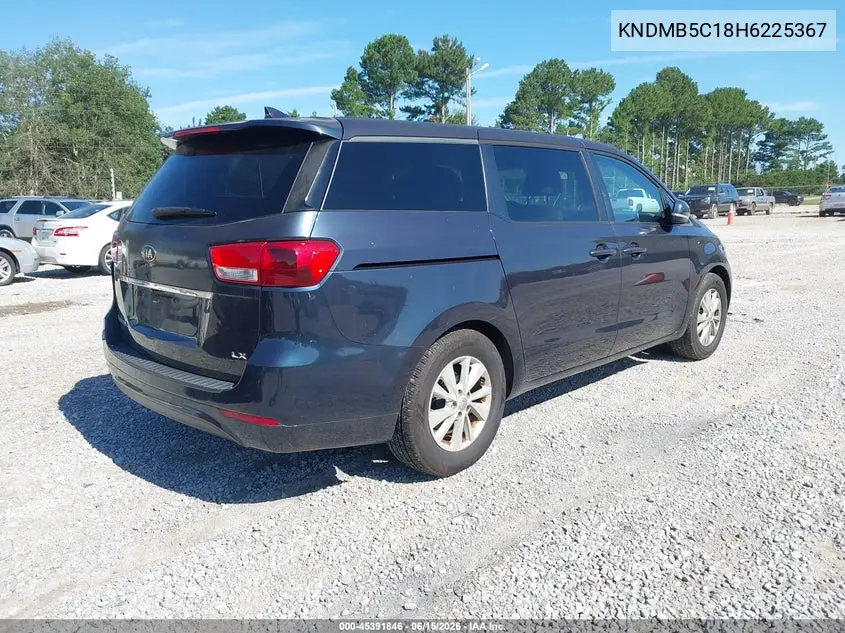 2017 Kia Sedona Lx VIN: KNDMB5C18H6225367 Lot: 45391846