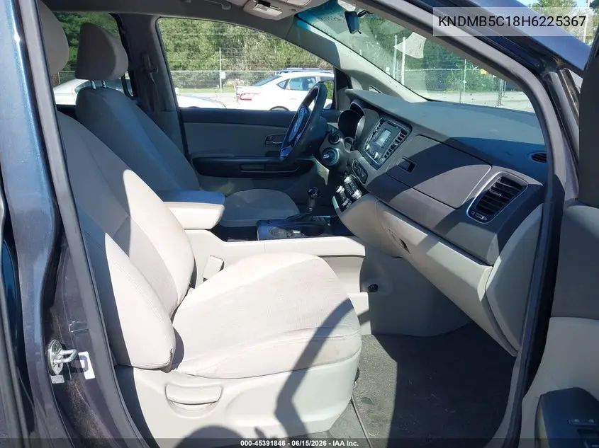 2017 Kia Sedona Lx VIN: KNDMB5C18H6225367 Lot: 45391846
