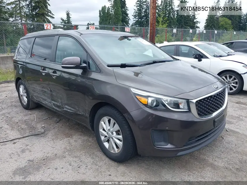 2017 Kia Sedona Lx VIN: KNDMB5C18H6318454 Lot: 45467770