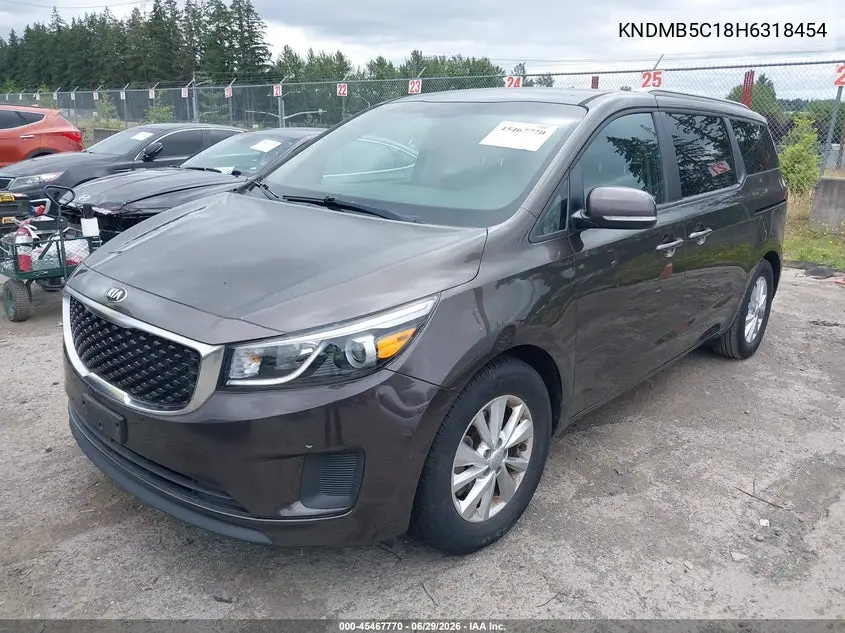 2017 Kia Sedona Lx VIN: KNDMB5C18H6318454 Lot: 45467770