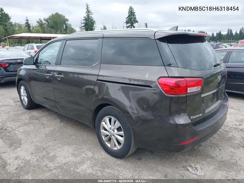 2017 Kia Sedona Lx VIN: KNDMB5C18H6318454 Lot: 45467770