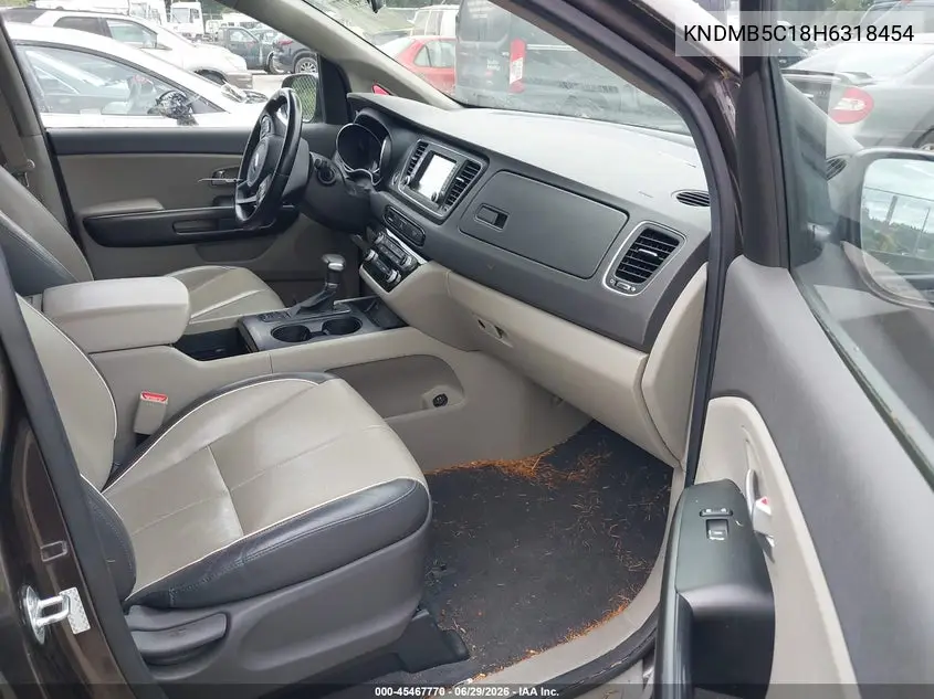 2017 Kia Sedona Lx VIN: KNDMB5C18H6318454 Lot: 45467770