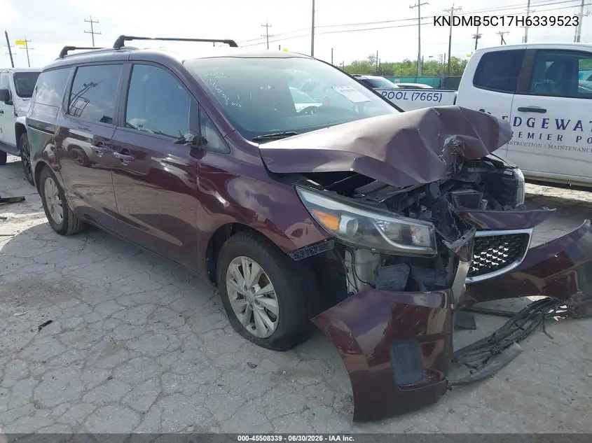 2017 Kia Sedona Lx VIN: KNDMB5C17H6339523 Lot: 45508339