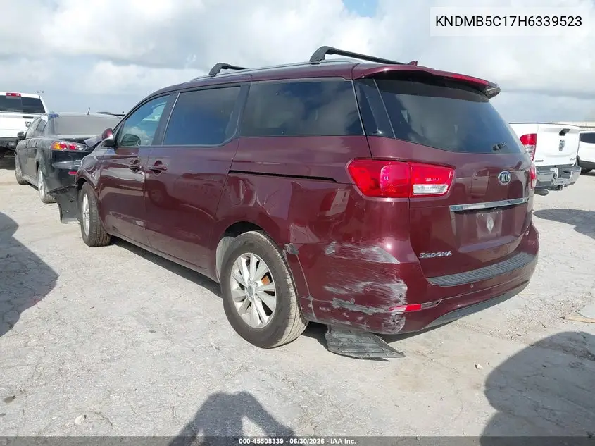 2017 Kia Sedona Lx VIN: KNDMB5C17H6339523 Lot: 45508339