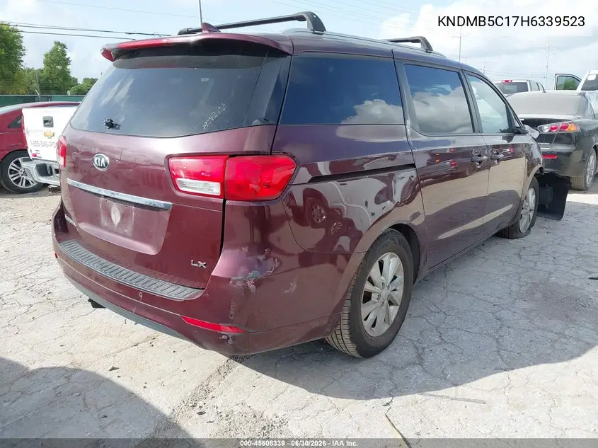 2017 Kia Sedona Lx VIN: KNDMB5C17H6339523 Lot: 45508339