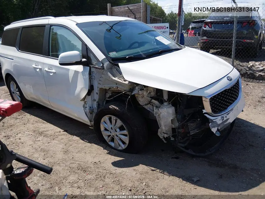 2017 Kia Sedona Lx VIN: KNDMB5C18H6313447 Lot: 45513342