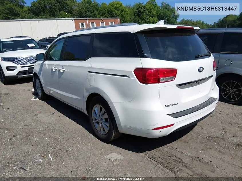 2017 Kia Sedona Lx VIN: KNDMB5C18H6313447 Lot: 45513342