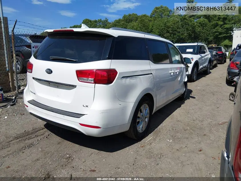 2017 Kia Sedona Lx VIN: KNDMB5C18H6313447 Lot: 45513342