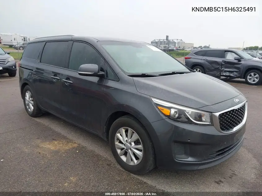 2017 Kia Sedona Lx VIN: KNDMB5C15H6325491 Lot: 45517856