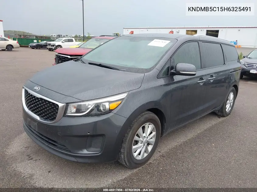 2017 Kia Sedona Lx VIN: KNDMB5C15H6325491 Lot: 45517856