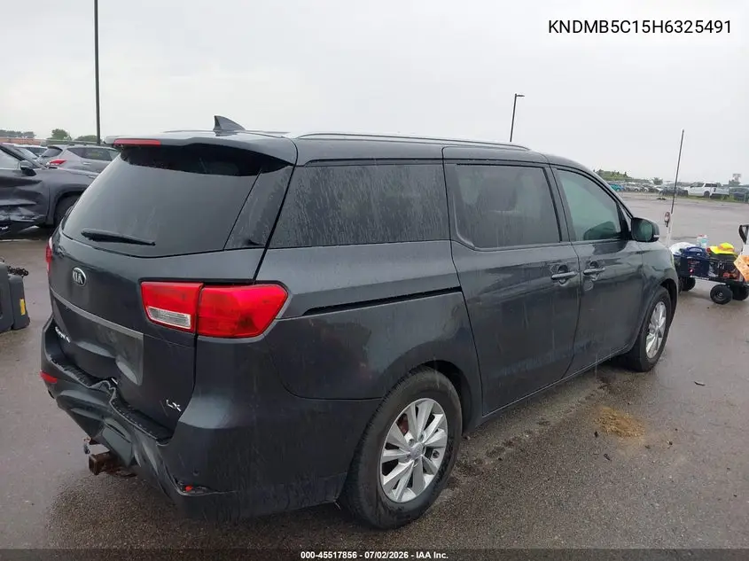 2017 Kia Sedona Lx VIN: KNDMB5C15H6325491 Lot: 45517856