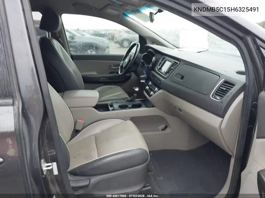 2017 Kia Sedona Lx VIN: KNDMB5C15H6325491 Lot: 45517856