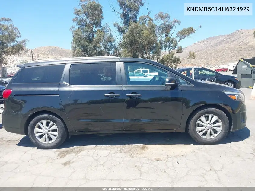 2017 Kia Sedona Lx VIN: KNDMB5C14H6324929 Lot: 45565029
