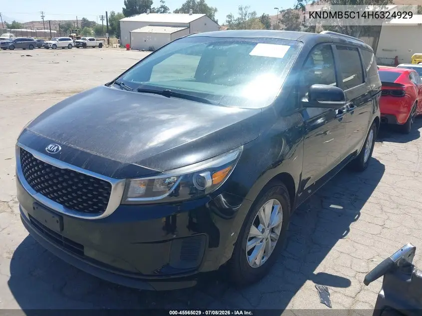 2017 Kia Sedona Lx VIN: KNDMB5C14H6324929 Lot: 45565029