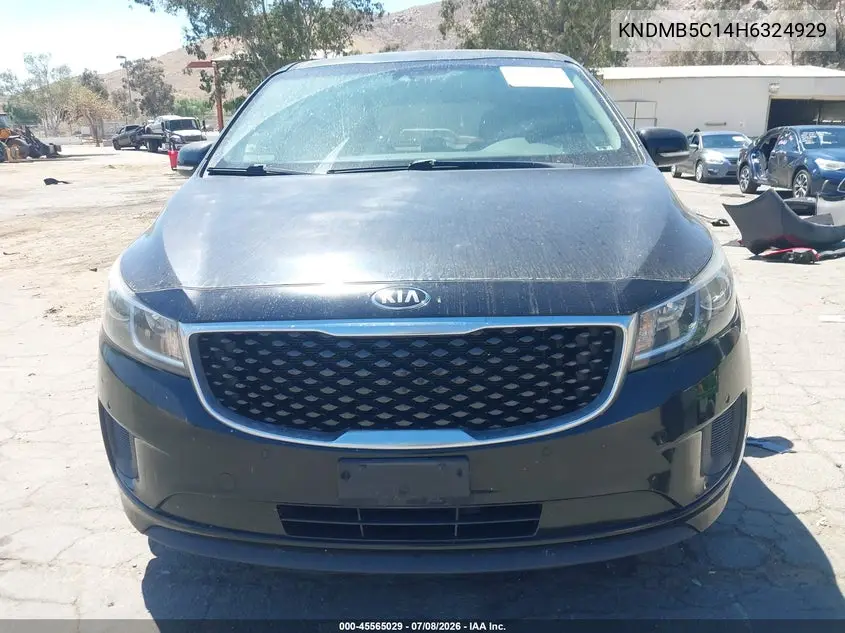 2017 Kia Sedona Lx VIN: KNDMB5C14H6324929 Lot: 45565029