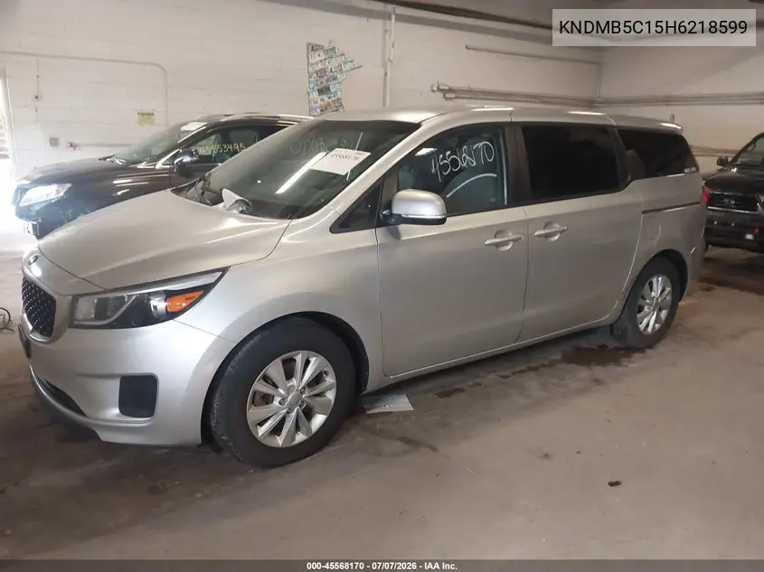 2017 Kia Sedona Lx VIN: KNDMB5C15H6218599 Lot: 45568170