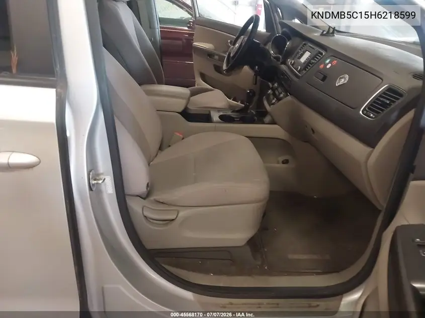 2017 Kia Sedona Lx VIN: KNDMB5C15H6218599 Lot: 45568170
