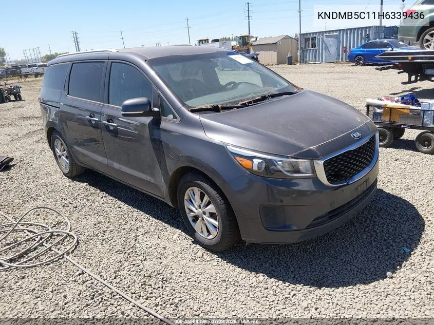 2017 Kia Sedona Lx VIN: KNDMB5C11H6339436 Lot: 45569896