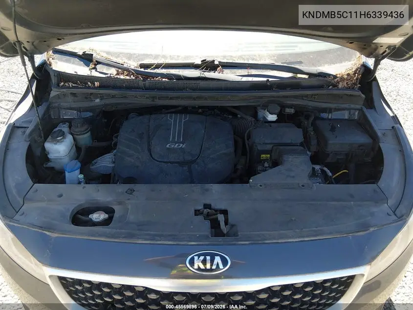 2017 Kia Sedona Lx VIN: KNDMB5C11H6339436 Lot: 45569896