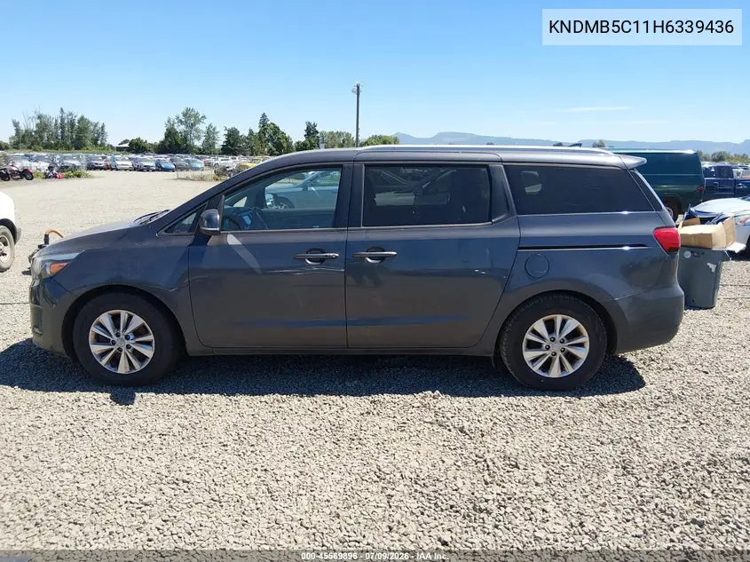 2017 Kia Sedona Lx VIN: KNDMB5C11H6339436 Lot: 45569896