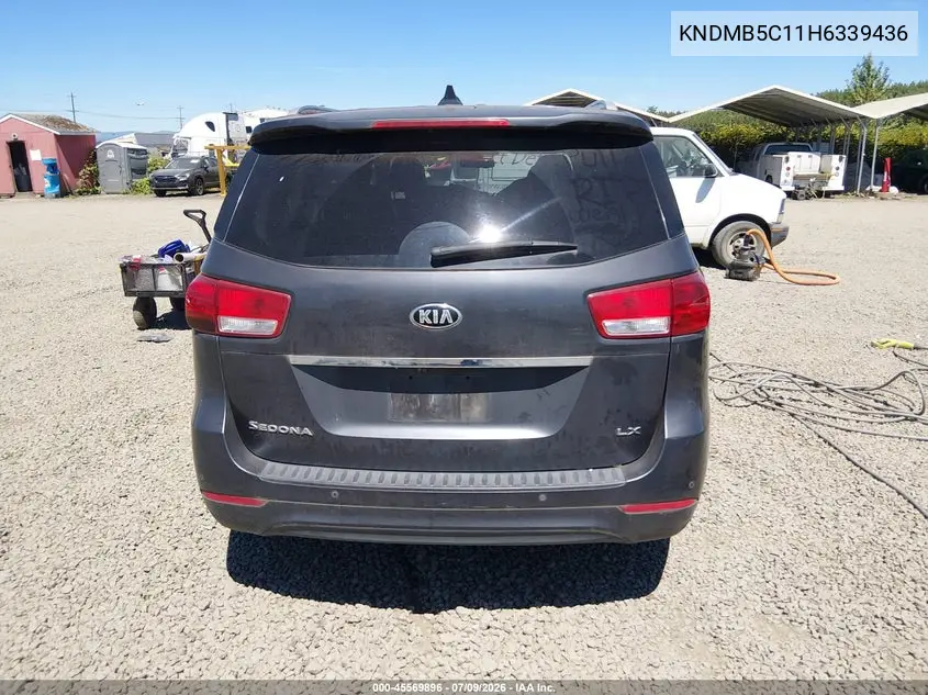 2017 Kia Sedona Lx VIN: KNDMB5C11H6339436 Lot: 45569896